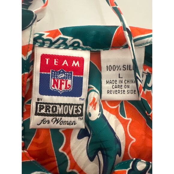 Miami Dolphins 100% silk tank top excellent condition game day lightweight szL - Picture 5 of 5